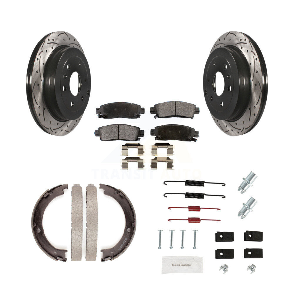Transit Auto KDF-101630 Disc Brake Kit for 2007-2017 GMC Acadia Limited, Chevrolet Traverse and More - Rear