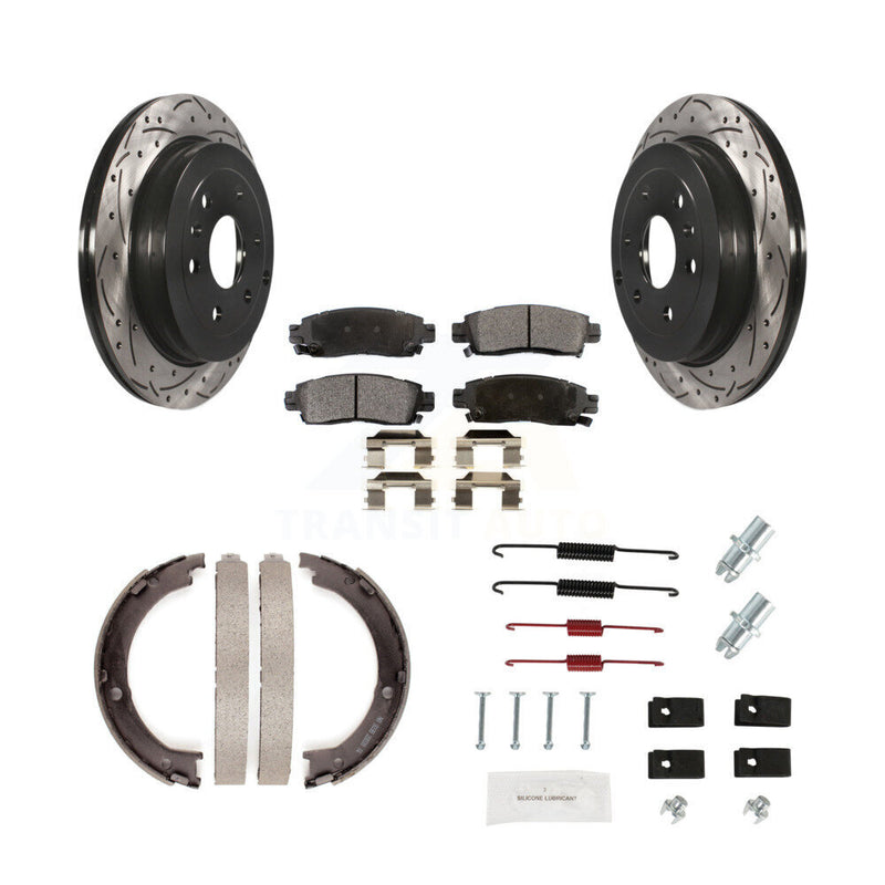 Transit Auto KDF-101630 Disc Brake Kit for 2007-2017 GMC Acadia Limited, Chevrolet Traverse and More - Rear