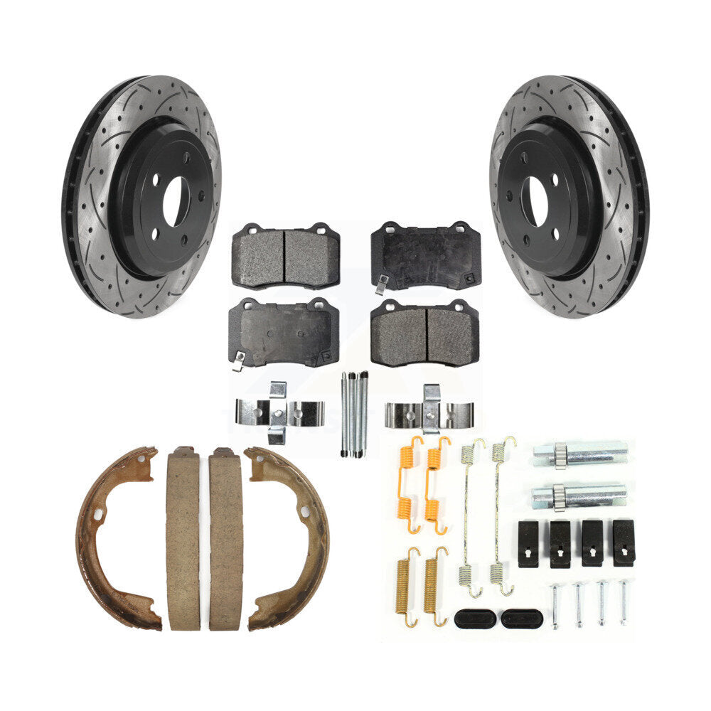 Transit Auto KDF-101751 Disc Brake Kit for 2012-2022 Dodge Durango, Jeep Grand Cherokee - Rear