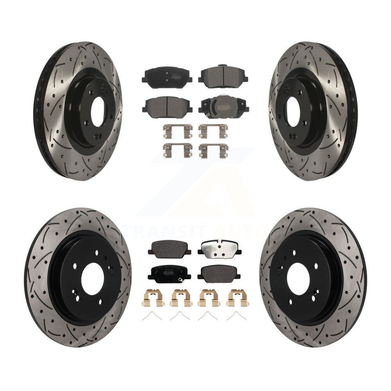 Transit Auto KDF-101761 Disc Brake Kit for 2019-2020 Hyundai Santa Fe - Front and Rear