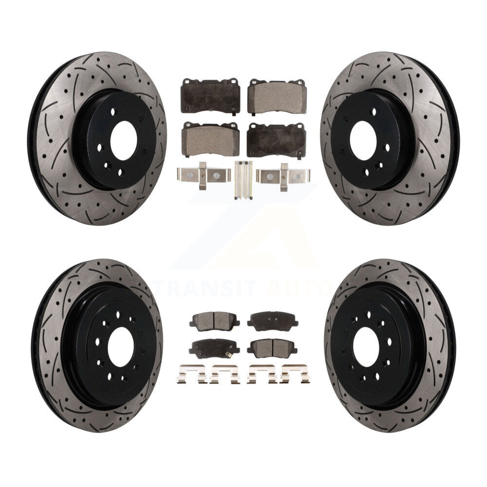 Transit Auto KDF-101767 Disc Brake Kit for 2013-2015 Cadillac ATS - Front and Rear