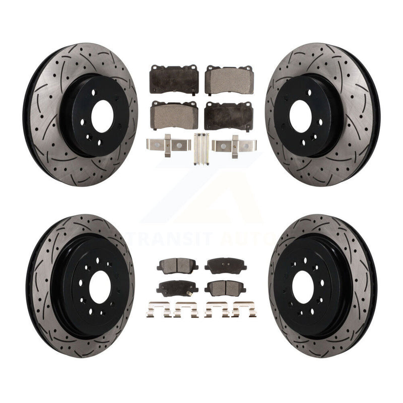 Transit Auto KDF-101767 Disc Brake Kit for 2013-2015 Cadillac ATS - Front and Rear