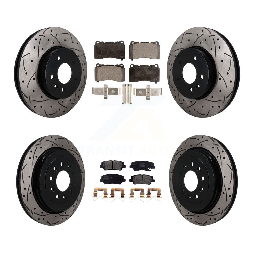Transit Auto KDF-101768 Disc Brake Kit for 2017-2019 Cadillac ATS - Front and Rear