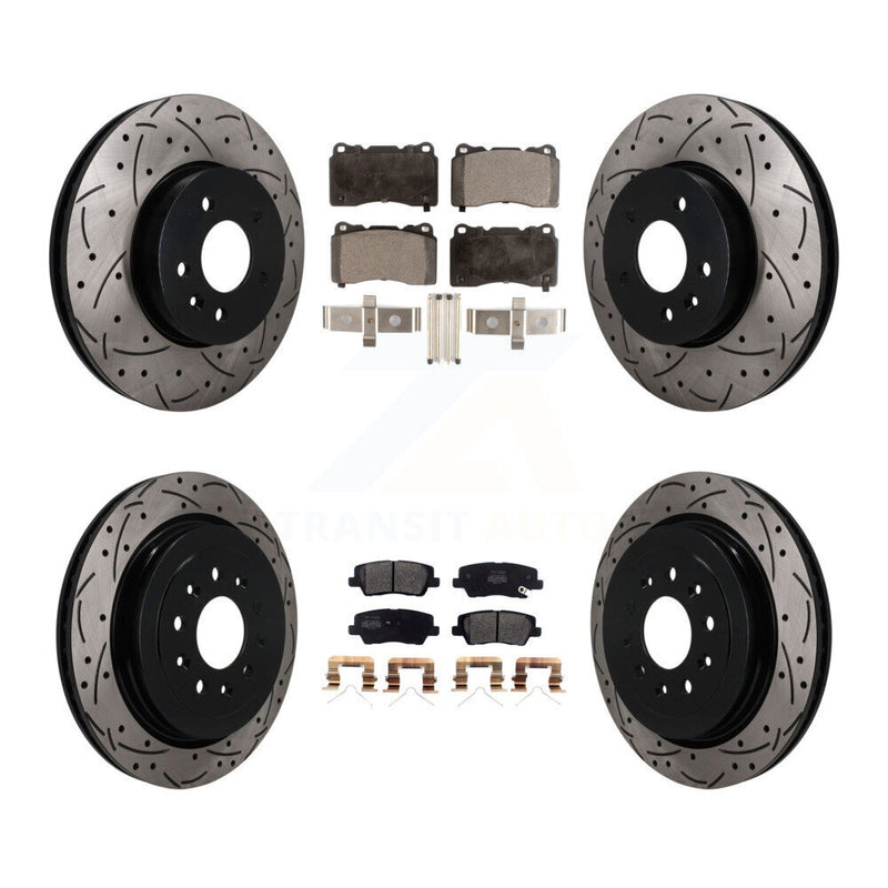 Transit Auto KDF-101768 Disc Brake Kit for 2017-2019 Cadillac ATS - Front and Rear