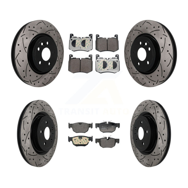 Transit Auto KDF-101776 Disc Brake Kit for 2017-2018 Jaguar F-Pace - Front and Rear