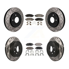 Transit Auto KDF-101780 Disc Brake Kit for 2011-2014 Nissan LEAF - Front and Rear
