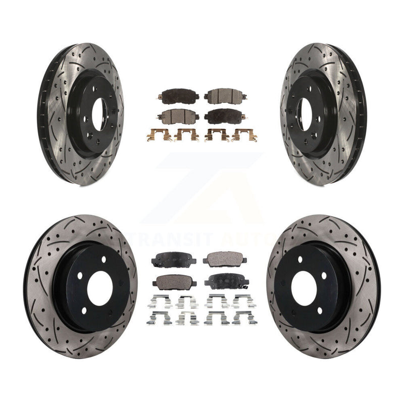 Transit Auto KDF-101781 Disc Brake Kit for 2017 Nissan LEAF - Front and Rear