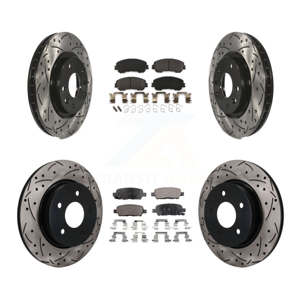 Transit Auto KDF-101782 Disc Brake Kit for 2017-2019 Nissan Rogue Sport, Nissan Qashqai - Front and Rear