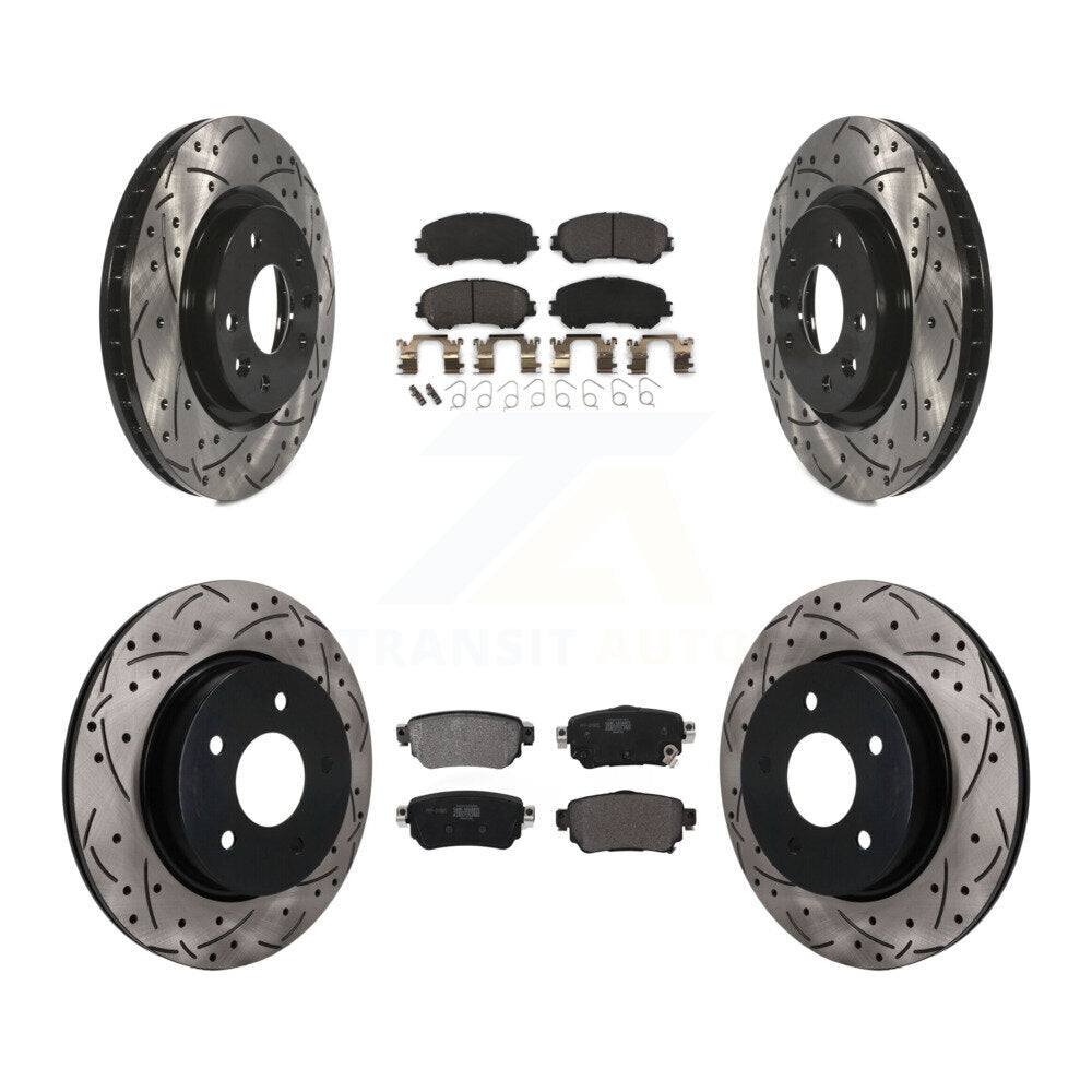 Transit Auto KDF-101783 Disc Brake Kit for 2019-2023 Nissan Rogue, Nissan Rogue Sport, Nissan Qashqai - Front and Rear