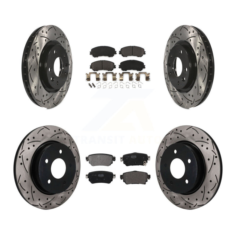 Transit Auto KDF-101783 Disc Brake Kit for 2019-2023 Nissan Rogue, Nissan Rogue Sport, Nissan Qashqai - Front and Rear