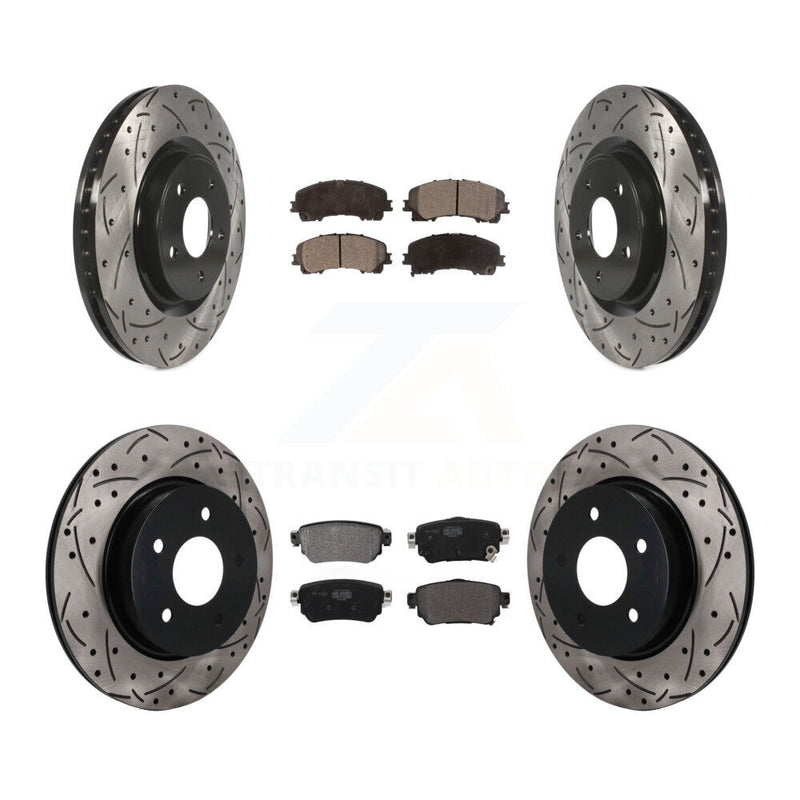Transit Auto KDF-101784 Disc Brake Kit for 2019 Nissan Rogue - Front and Rear