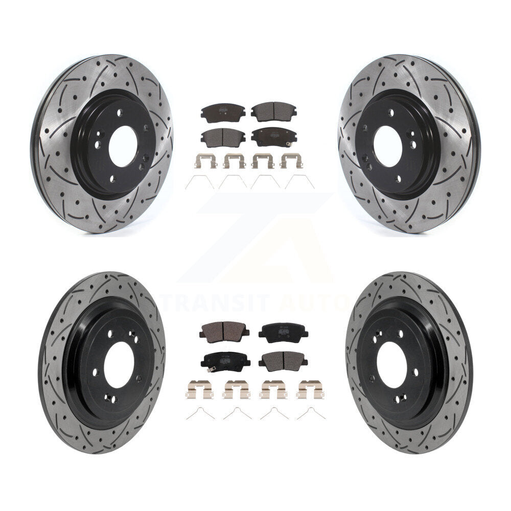 Transit Auto KDF-101786 Disc Brake Kit for 2017-2022 Hyundai Tucson, Kia Sportage - Front and Rear