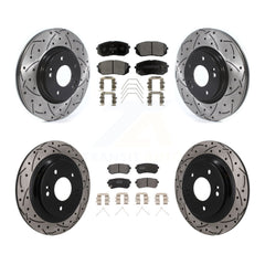 Transit Auto KDF-101788 Disc Brake Kit for 2018-2024 Hyundai Kona, Kia Seltos - Front and Rear