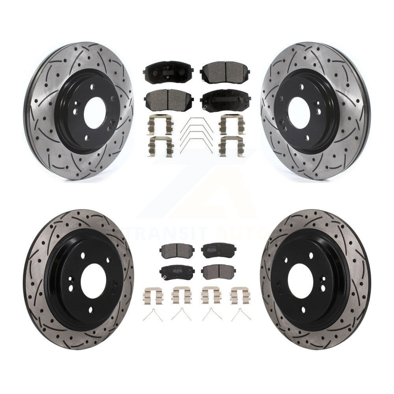 Transit Auto KDF-101788 Disc Brake Kit for 2018-2024 Hyundai Kona, Kia Seltos - Front and Rear
