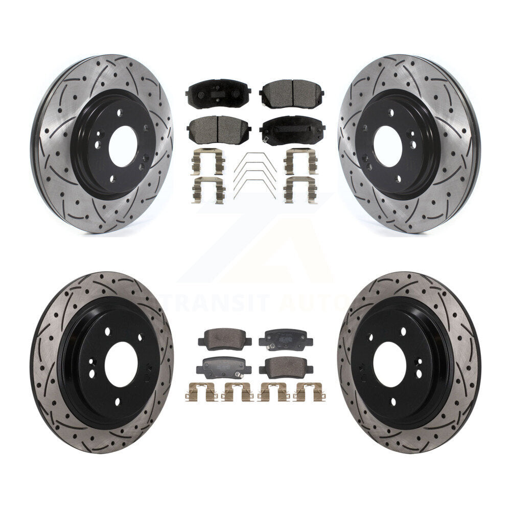 Transit Auto KDF-101791 Disc Brake Kit for 2021-2024 Kia Seltos - Front and Rear