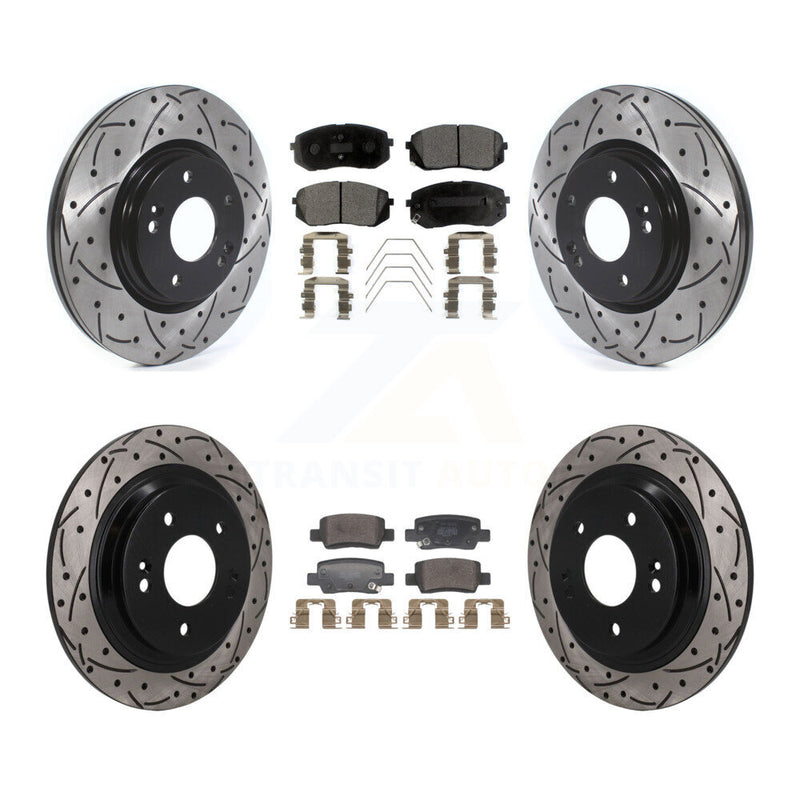 Transit Auto KDF-101791 Disc Brake Kit for 2021-2024 Kia Seltos - Front and Rear