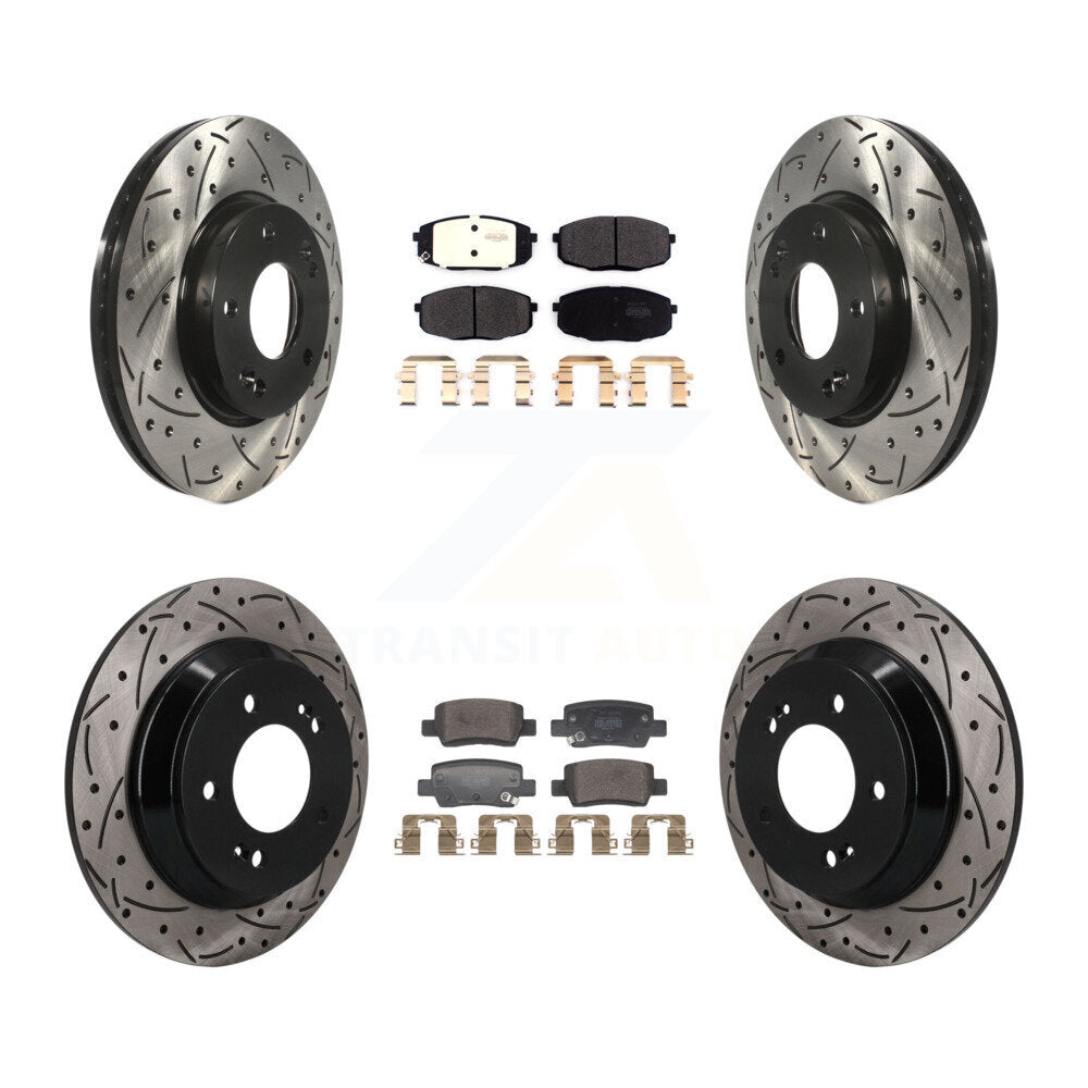 Transit Auto KDF-101792 Disc Brake Kit for 2021-2024 Kia Seltos - Front and Rear