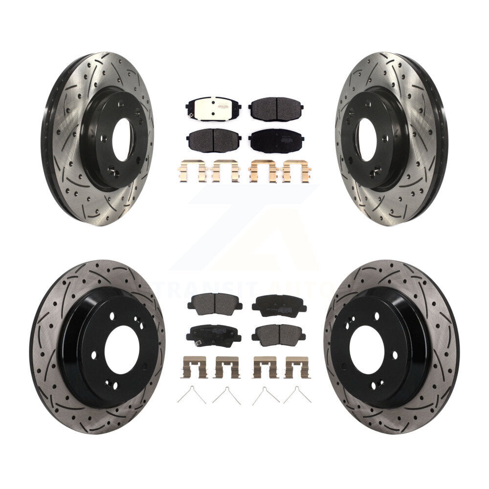 Transit Auto KDF-101795 Disc Brake Kit for 2022 Hyundai Kona - Front and Rear