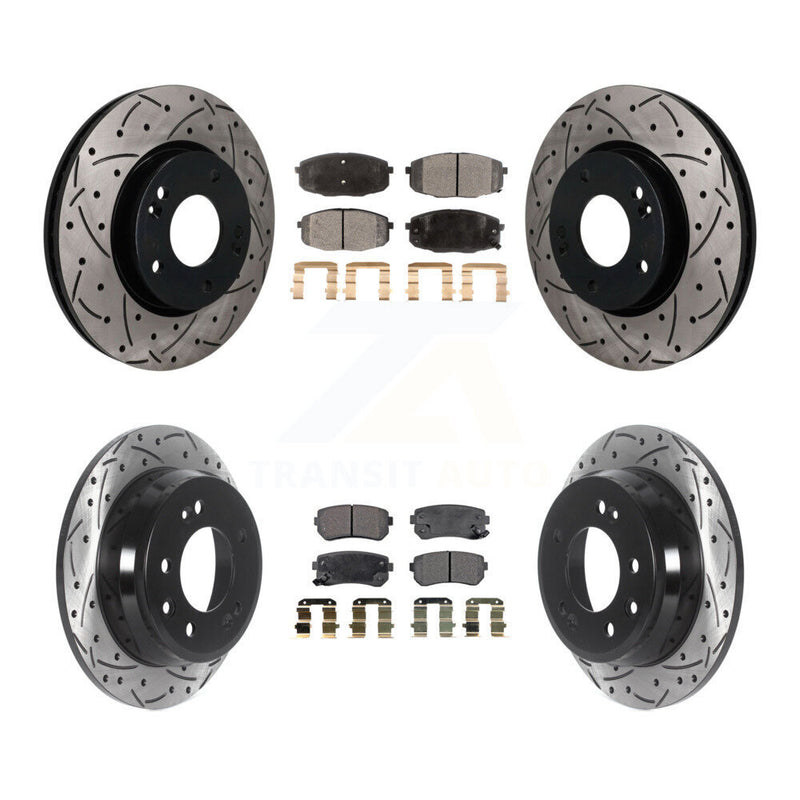 Transit Auto KDF-101796 Disc Brake Kit for 2009-2012 Hyundai Elantra - Front and Rear
