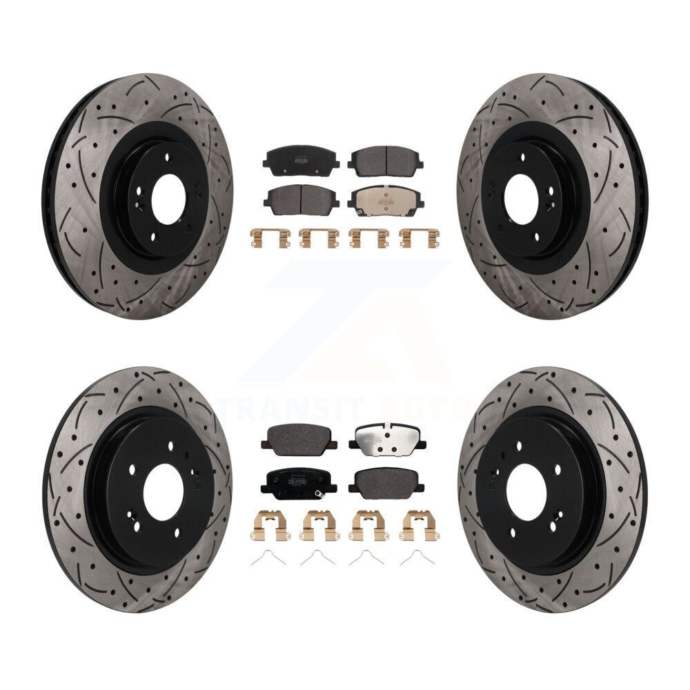 Transit Auto KDF-101804 Disc Brake Kit for 2020-2024 Hyundai Palisade, Kia Telluride - Front and Rear