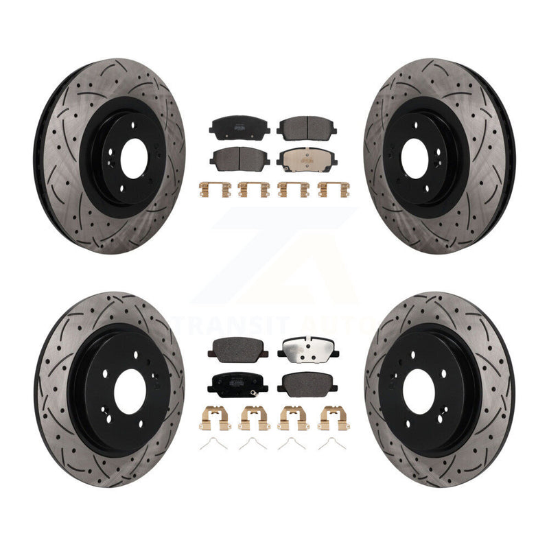 Transit Auto KDF-101804 Disc Brake Kit for 2020-2024 Hyundai Palisade, Kia Telluride - Front and Rear
