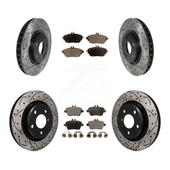 Transit Auto KDF-101805 Disc Brake Kit for 2014-2020 INFINITI QX30, Mercedes-Benz CLA250, Mercedes-Benz GLA250 - Front and Rear