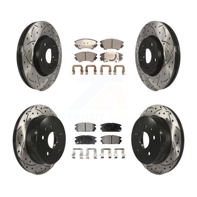 Transit Auto KDF-101807 Disc Brake Kit for 2017 GMC Terrain - Front and Rear
