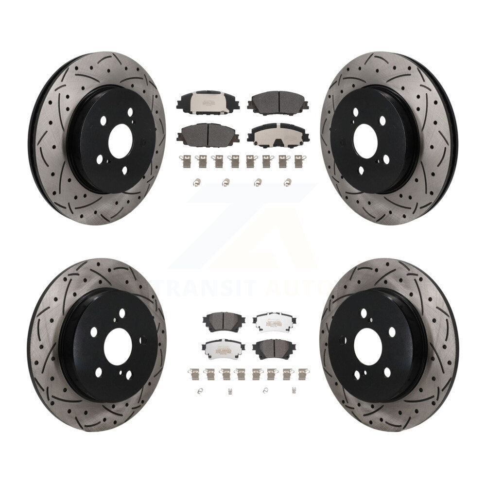 Transit Auto KDF-101808 Disc Brake Kit for 2019-2024 Toyota Corolla - Front and Rear