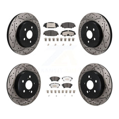 Transit Auto KDF-101808 Disc Brake Kit for 2019-2024 Toyota Corolla - Front and Rear
