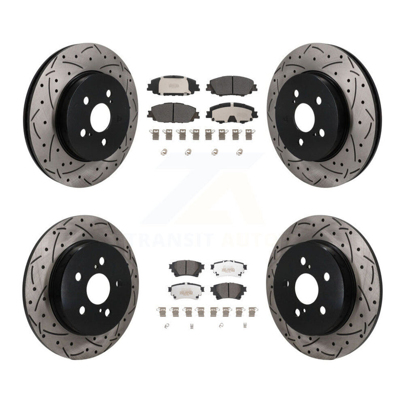 Transit Auto KDF-101808 Disc Brake Kit for 2019-2024 Toyota Corolla - Front and Rear
