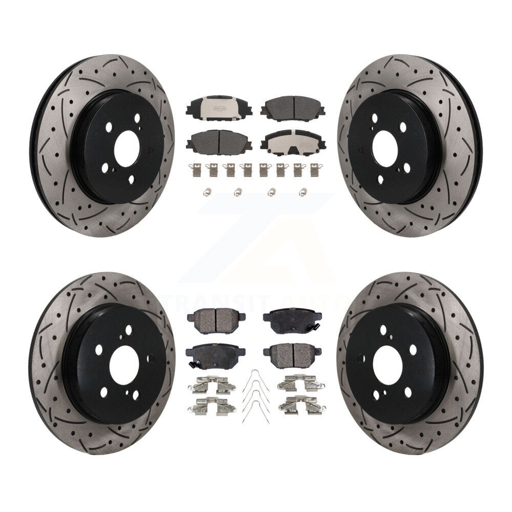 Transit Auto KDF-101809 Disc Brake Kit for 2019 Toyota Corolla - Front and Rear