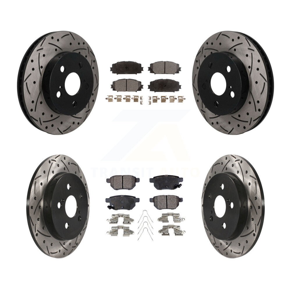 Transit Auto KDF-101820 Disc Brake Kit for 2016-2022 Toyota Corolla, Toyota Prius AWD-e and More - Front and Rear