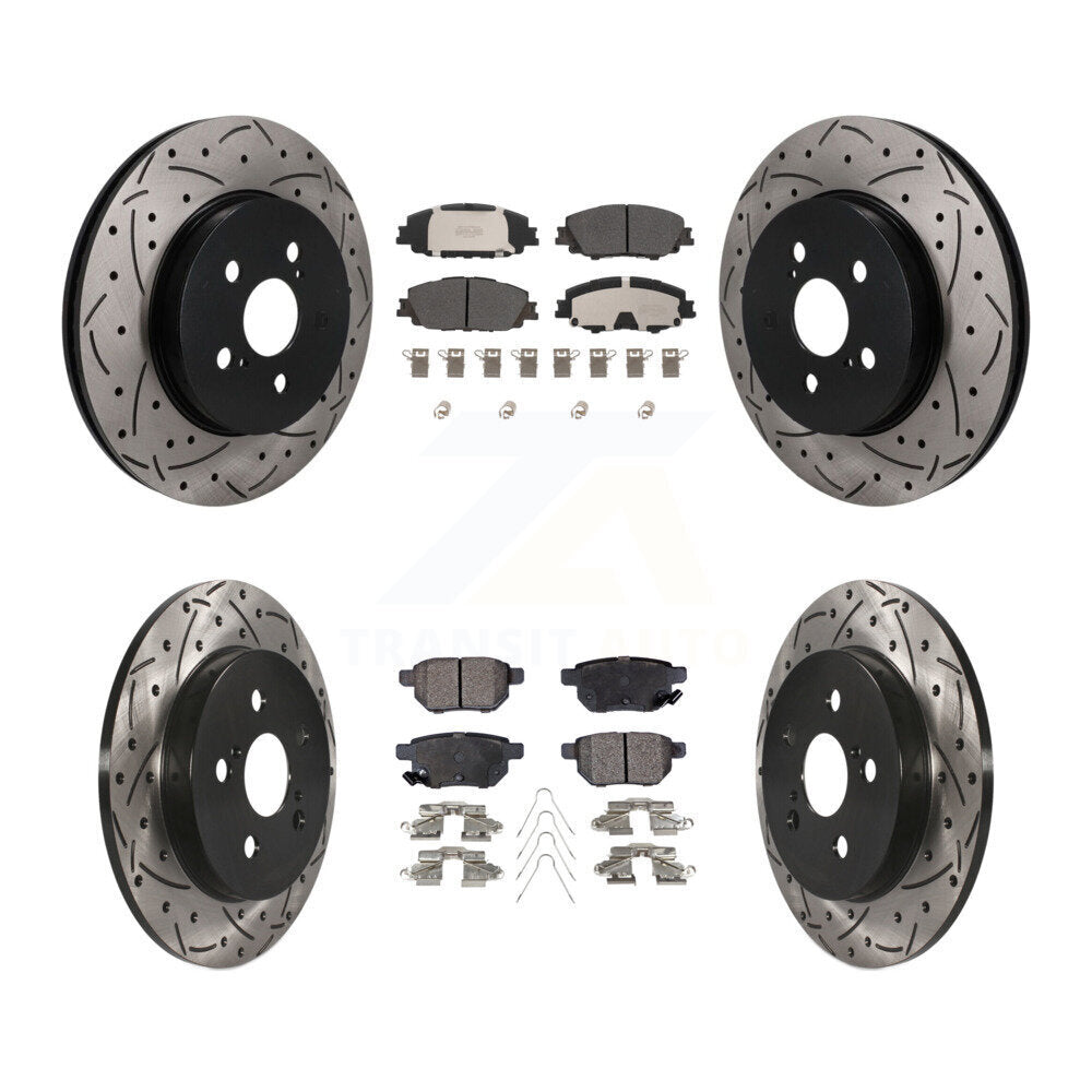 Transit Auto KDF-101823 Disc Brake Kit for 2020-2022 Toyota Corolla, Toyota Prius Prime - Front and Rear