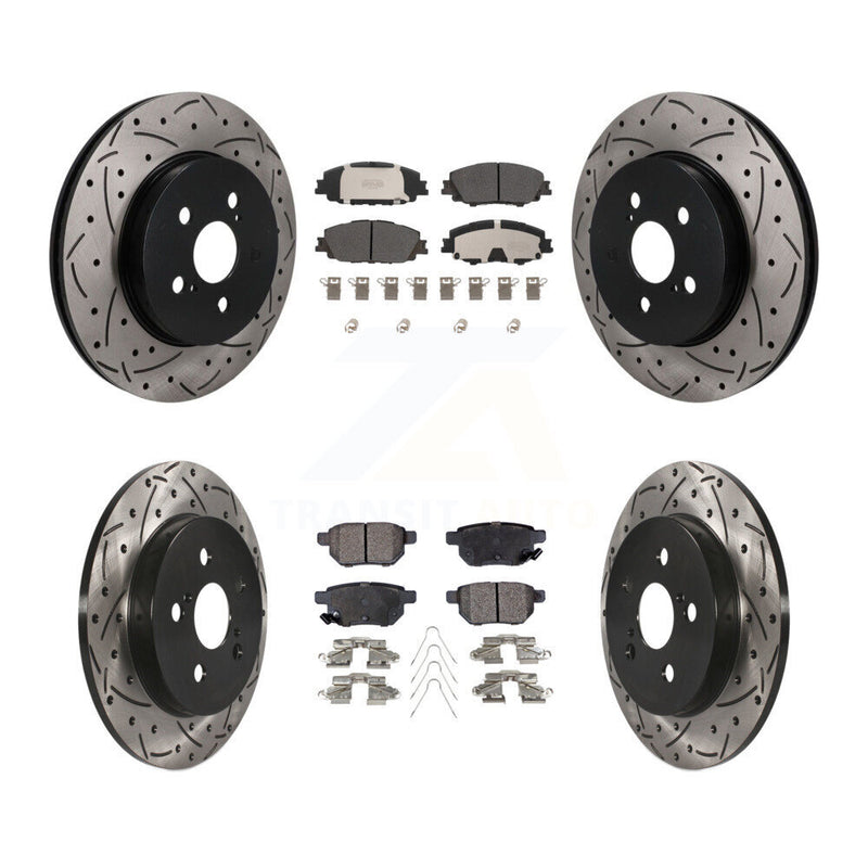Transit Auto KDF-101823 Disc Brake Kit for 2020-2022 Toyota Corolla, Toyota Prius Prime - Front and Rear
