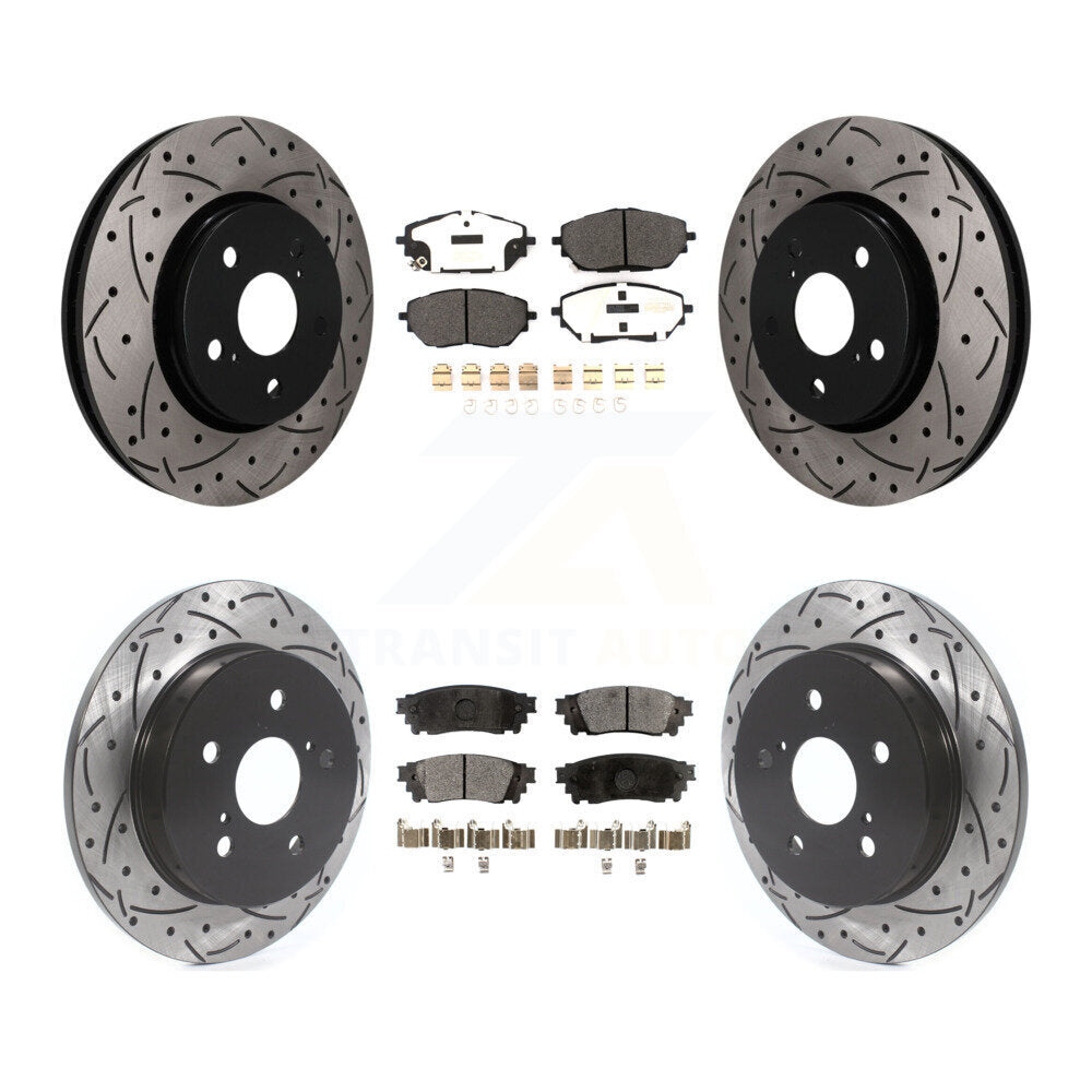 Transit Auto KDF-101828 Disc Brake Kit for 2018 Toyota C-HR - Front and Rear