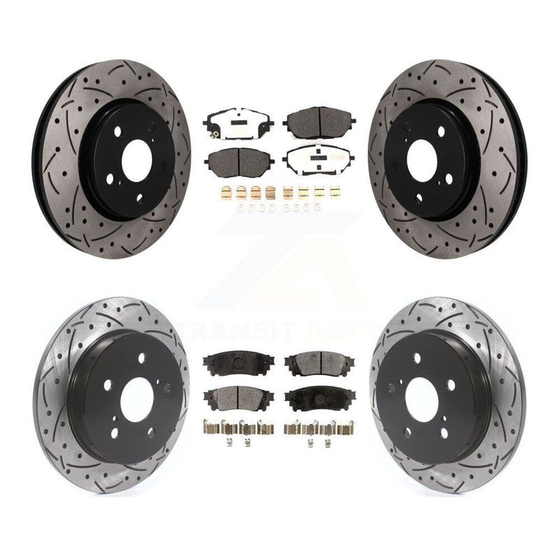 Transit Auto KDF-101828 Disc Brake Kit for 2018 Toyota C-HR - Front and Rear