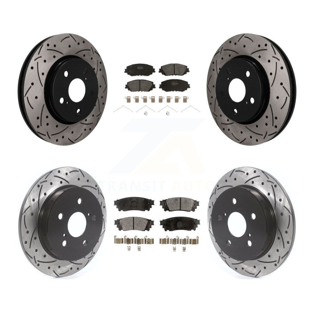 Transit Auto KDF-101829 Disc Brake Kit for 2019 Toyota C-HR - Front and Rear