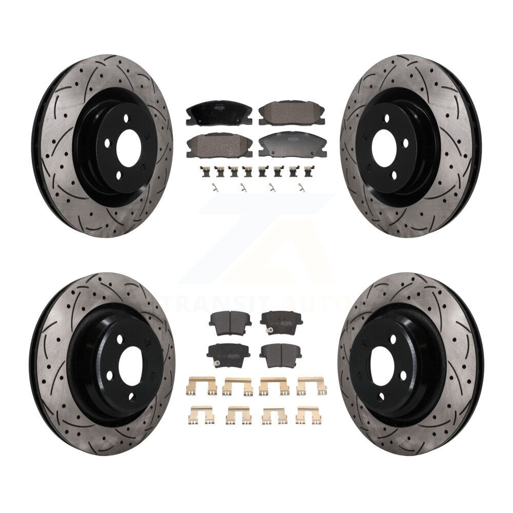 Transit Auto KDF-101843 Disc Brake Kit for 2015 Dodge Charger - Front and Rear