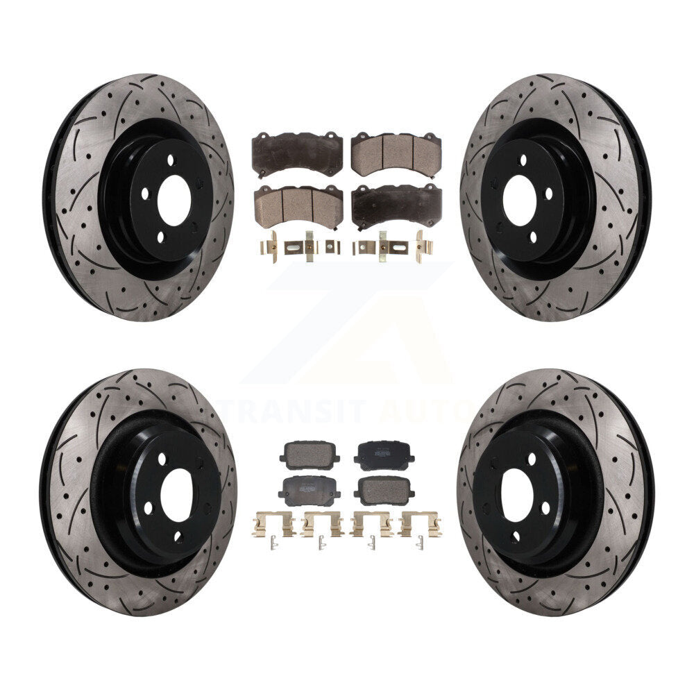 Transit Auto KDF-101845 Disc Brake Kit for 2016 Dodge Charger - Front and Rear