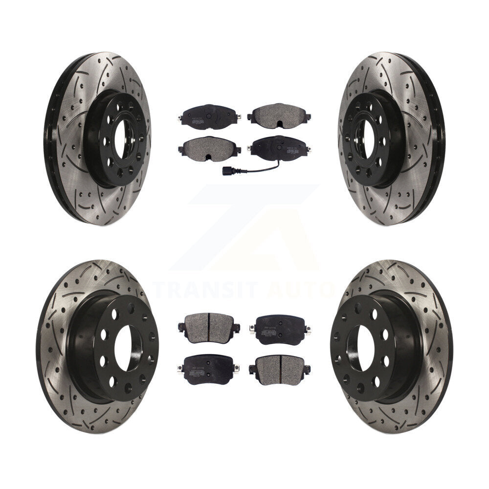 Transit Auto KDF-101851 Disc Brake Kit for 2015 Volkswagen Golf SportWagen - Front and Rear