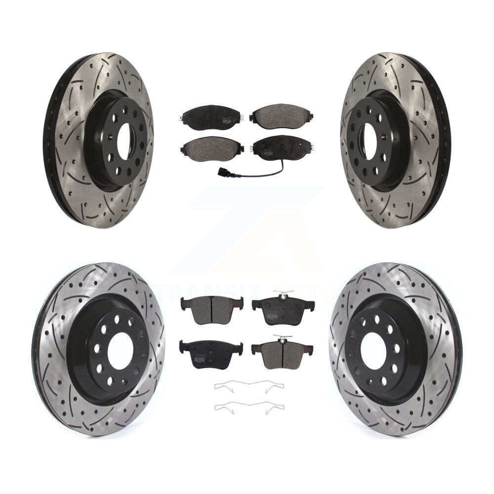 Transit Auto KDF-101855 Disc Brake Kit for 2019-2020 Audi A3 Quattro, Volkswagen Arteon - Front and Rear