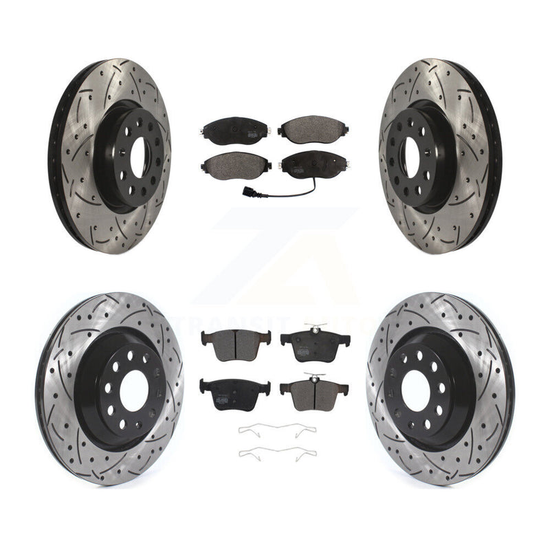 Transit Auto KDF-101855 Disc Brake Kit for 2019-2020 Audi A3 Quattro, Volkswagen Arteon - Front and Rear