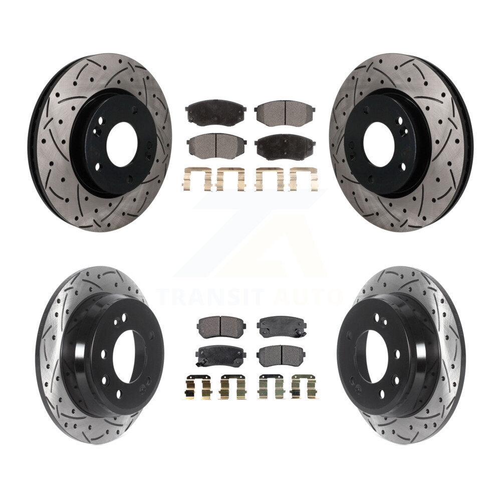 Transit Auto KDF-101857 Disc Brake Kit for 2010-2012 Kia Sportage, Hyundai Tucson - Front and Rear