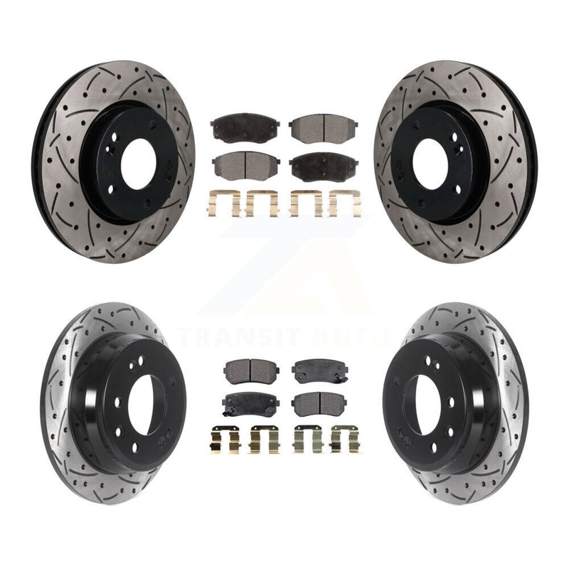 Transit Auto KDF-101857 Disc Brake Kit for 2010-2012 Kia Sportage, Hyundai Tucson - Front and Rear