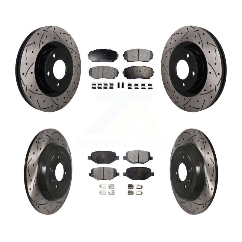 Transit Auto KDF-101862 Disc Brake Kit for 2011-2015 Ford Edge, Lincoln MKX - Front and Rear
