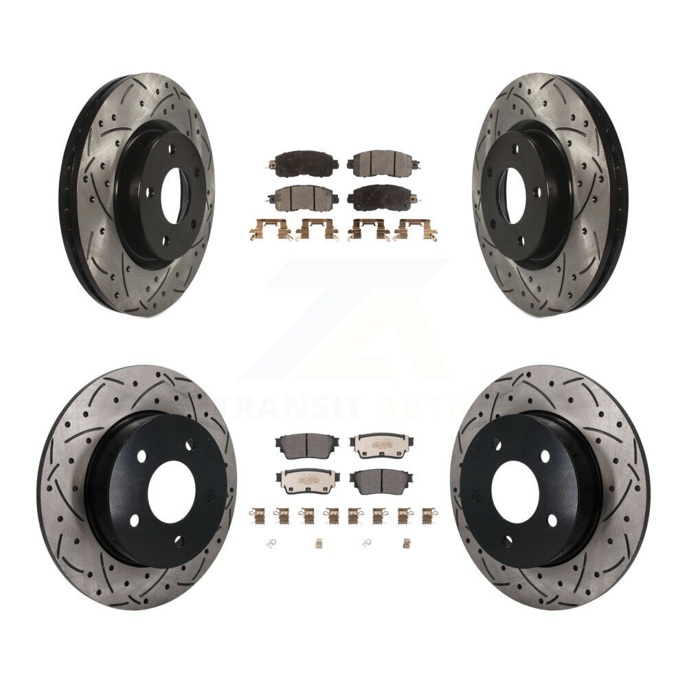Transit Auto KDF-101864 Disc Brake Kit for 2019-2023 Nissan Altima - Front and Rear