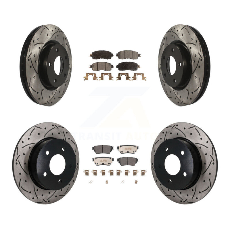 Transit Auto KDF-101864 Disc Brake Kit for 2019-2023 Nissan Altima - Front and Rear