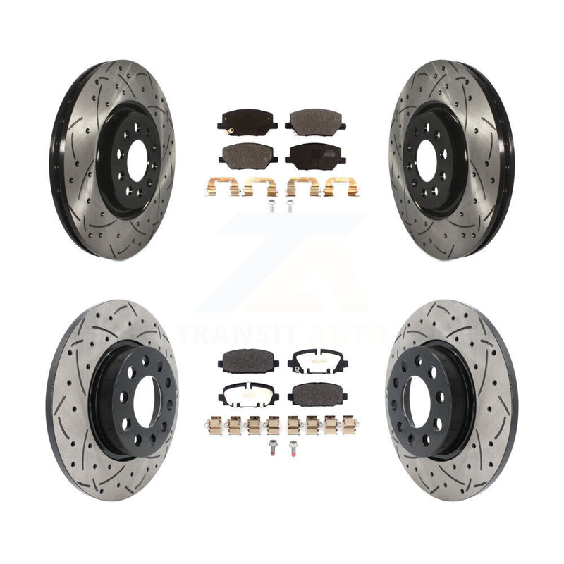 Transit Auto KDF-101866 Disc Brake Kit for 2023 Jeep Compass - Front and Rear
