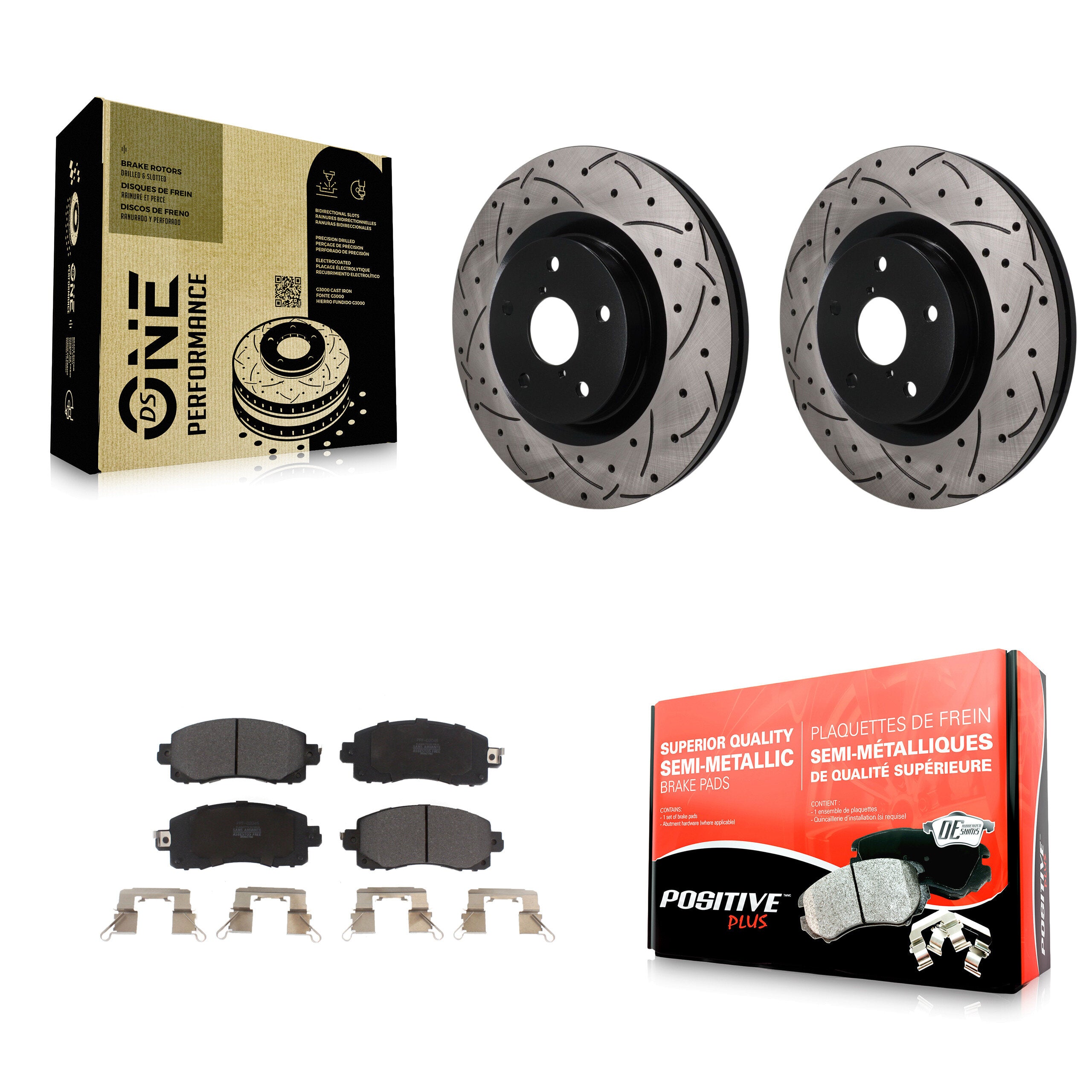 Transit Auto KDF-101879 Disc Brake Kit for 2019-2024 Subaru Crosstrek, Subaru WRX and More - Front