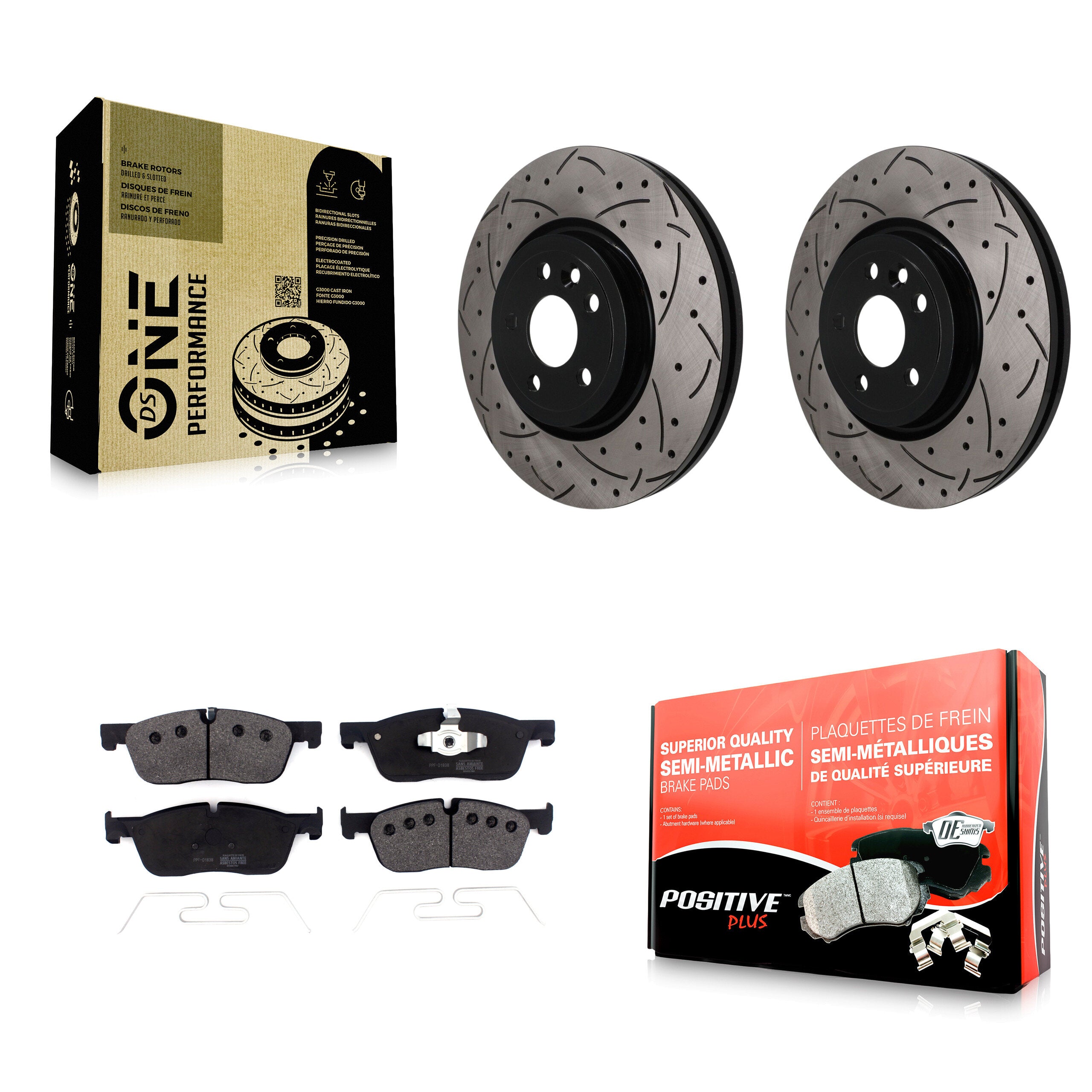 Transit Auto KDF-101884 Disc Brake Kit for 2017-2020 Jaguar F-Pace, Land Rover Range Rover Velar - Front